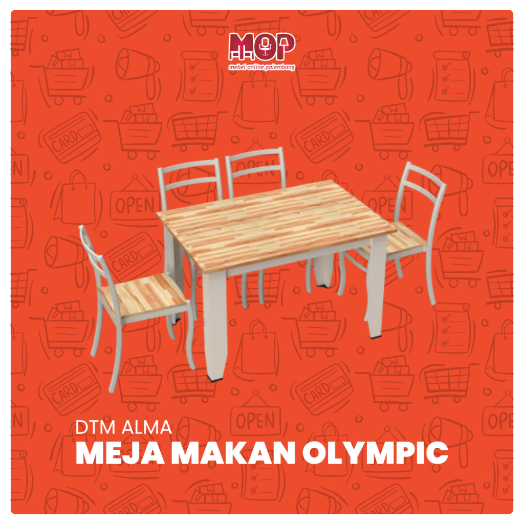 Jual Meja makan dtm alma 4 kursimeja makan minimalis 4 kursi murah meja ...