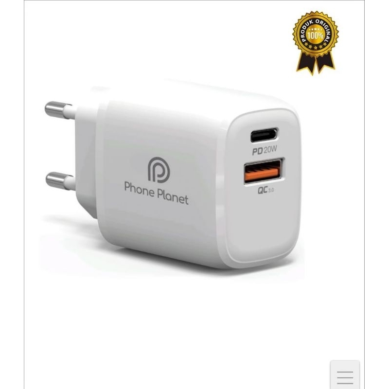 Jual phone planet ADAPTER TYPE C/USB 20W | Shopee Indonesia