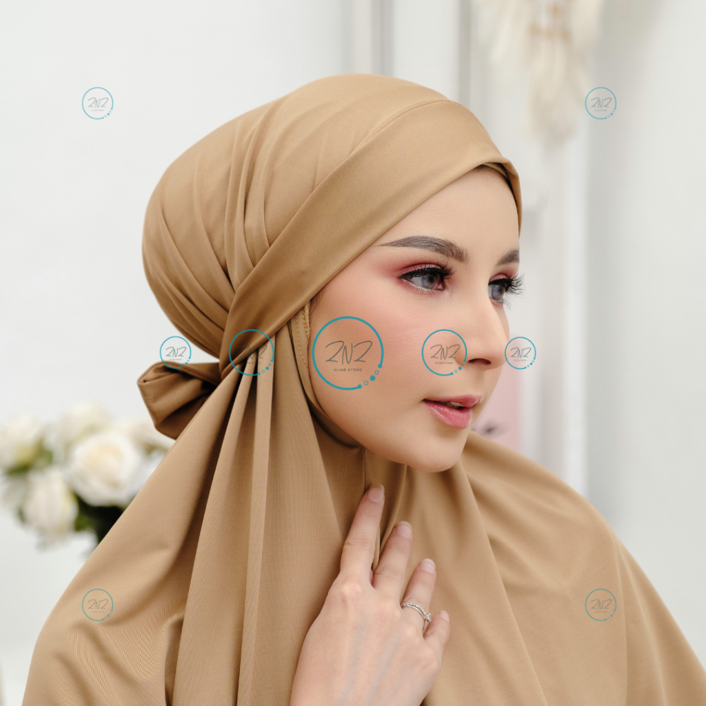 KERUDUNG FRANCH KHIMAR ARABIAN JERSEY PREMIUM HIJAB INSTAN SIZE M