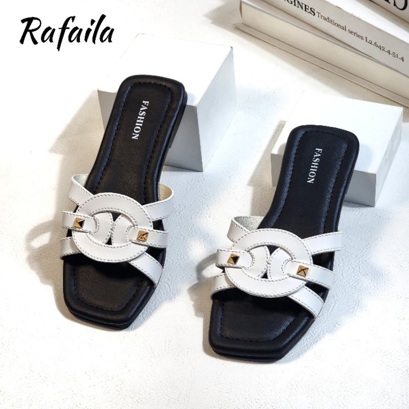 Jual Rafaila -sandal wanita teplek daily casual empuk sol karet model ...