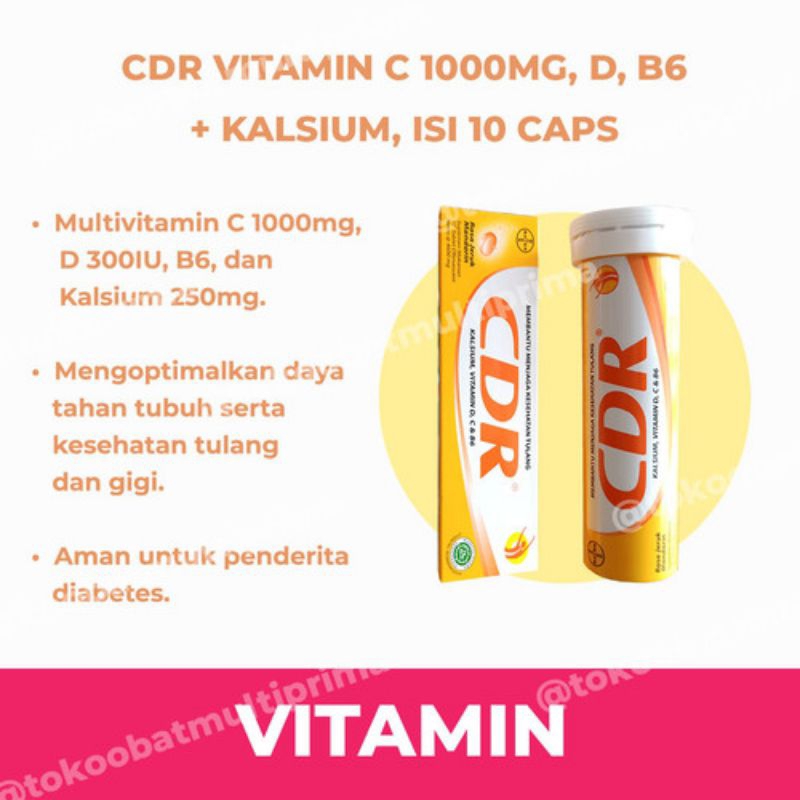 Jual CDR Vitamin Rasa Jeruk Untuk Kesehatan | Shopee Indonesia