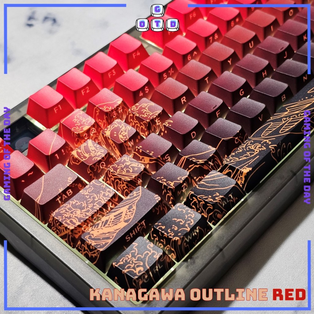 Jual Kanagawa Outline Red | Cherry Profile Keycaps | Side Print Shine ...