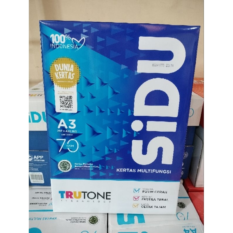 Jual Kertas HVS Sidu A3, 70gsm (per 1 rim) | Shopee Indonesia