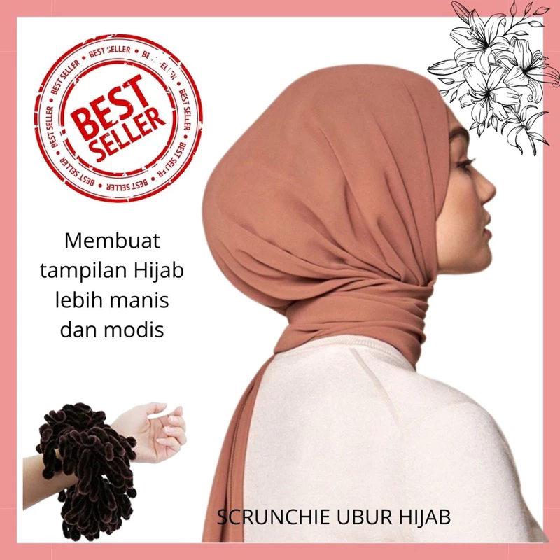Jual RAZ - Ikat Rambut Ubur Ubur | Cepolan Hijab Scrunchie Jumbo | Ikat ...