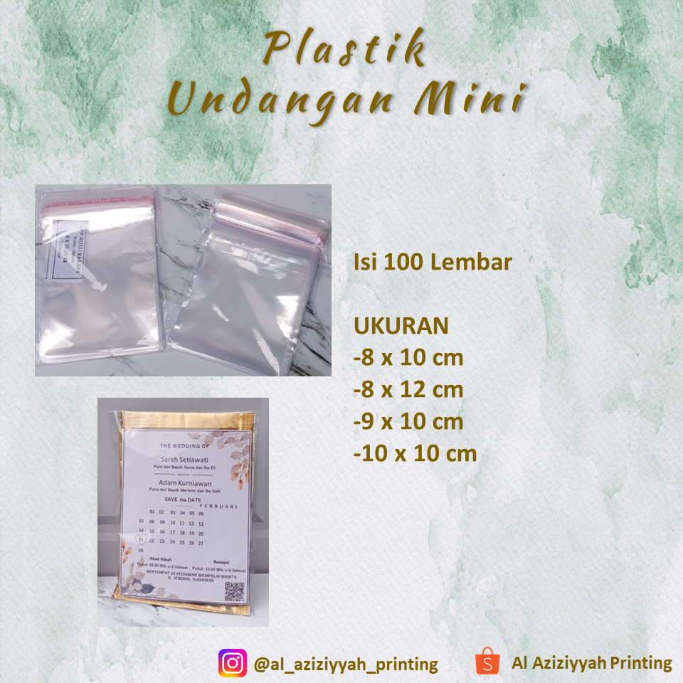 Jual Plastik Lem Undangan Mini Plastik Opp Roti Plastik Undangan