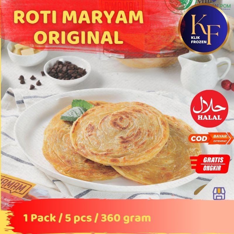 Jual ROTI MARYAM ORIGINAL / ROTI CANAI / CANE BEKU / FROZEN FOOD ...
