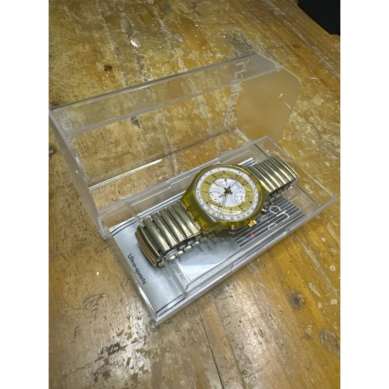 Jual Swatch vintage Chrono Golden Globe SGC101 | Shopee Indonesia