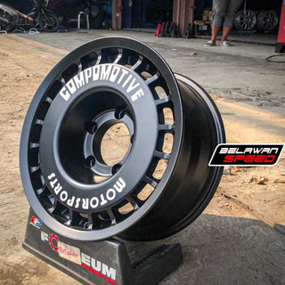 Jual Velg Mobil Rally Ring 15 Compomotive Black Untuk Jimny Katana ...