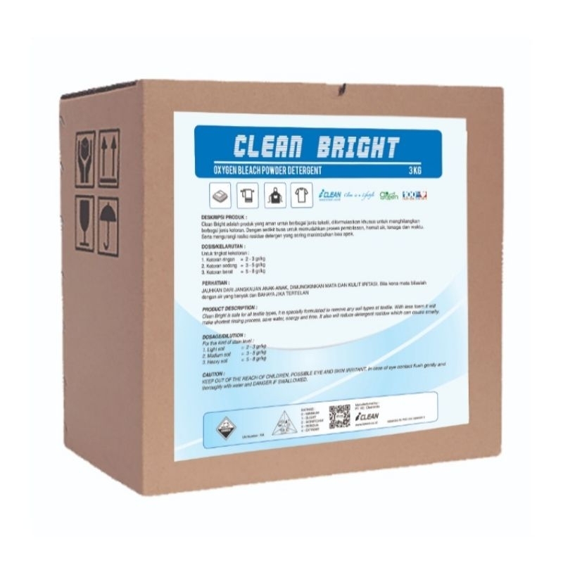 Jual CLEAN BRIGHT 3KG ( Oxygen Bleach Powder Deterjen ) | Shopee Indonesia