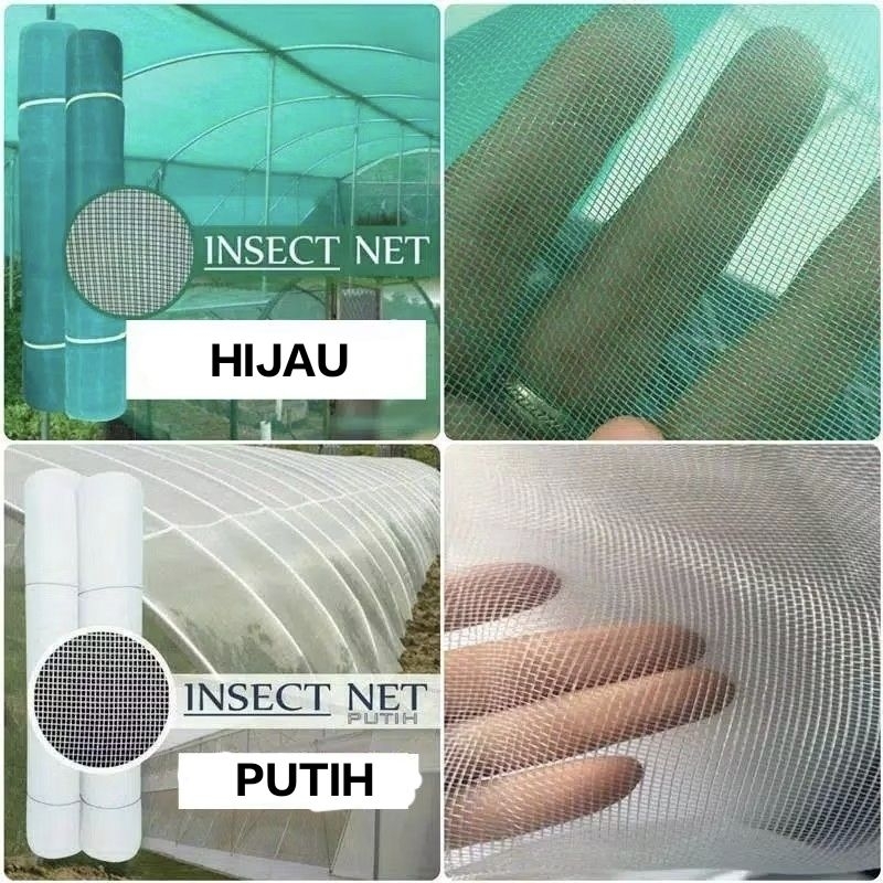 Jual JARING KASA INSECT NET HIJAU / PUTIH ROLL UKURAN 1 X 50 METER ...