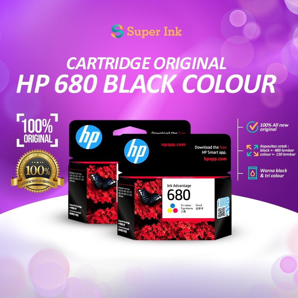 Jual Tinta Printer HP Original 680 Hitam Black Cartridge Asli Twin Pack ...