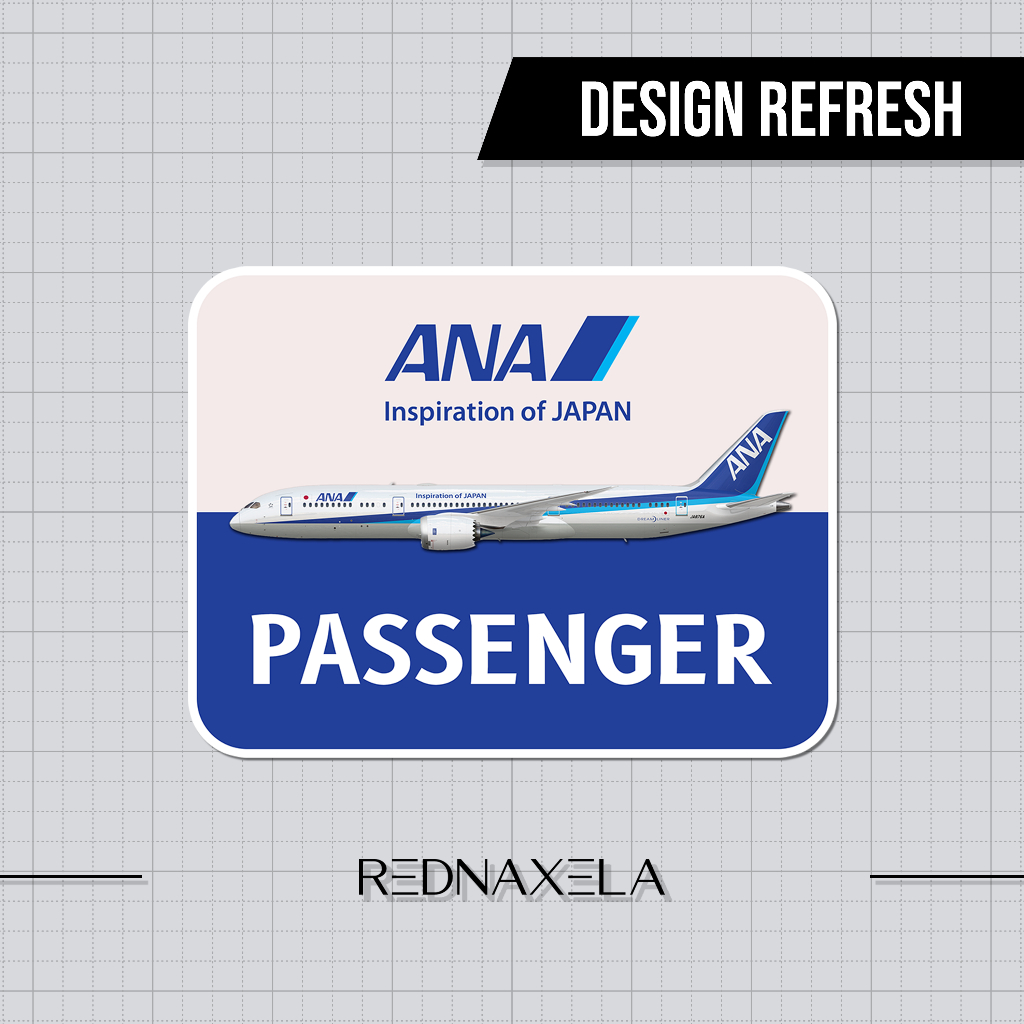 Jual Stiker Vinyl All Nippon Airways ANA Card Model Passenger Sign ...