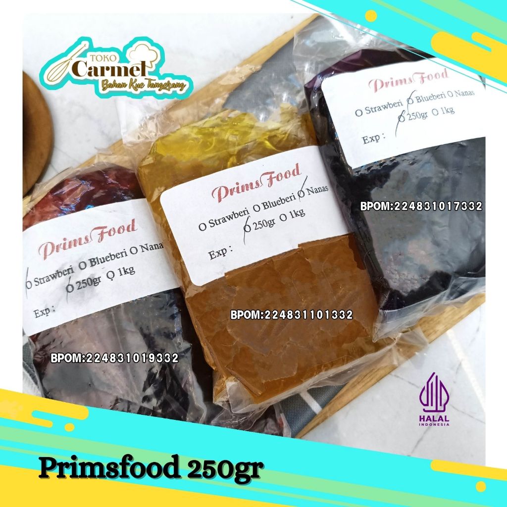 Jual PRIMSFOOD FILLING Selai Buah TAHAN BAKAR 250gr - Isian Donat ...