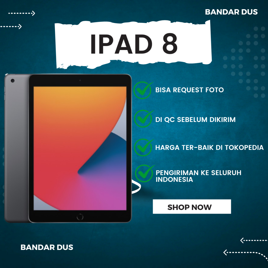 Jual iPad 8 Gen 2020 10.2 inch 32GB 128GB Second Original WiFi Only