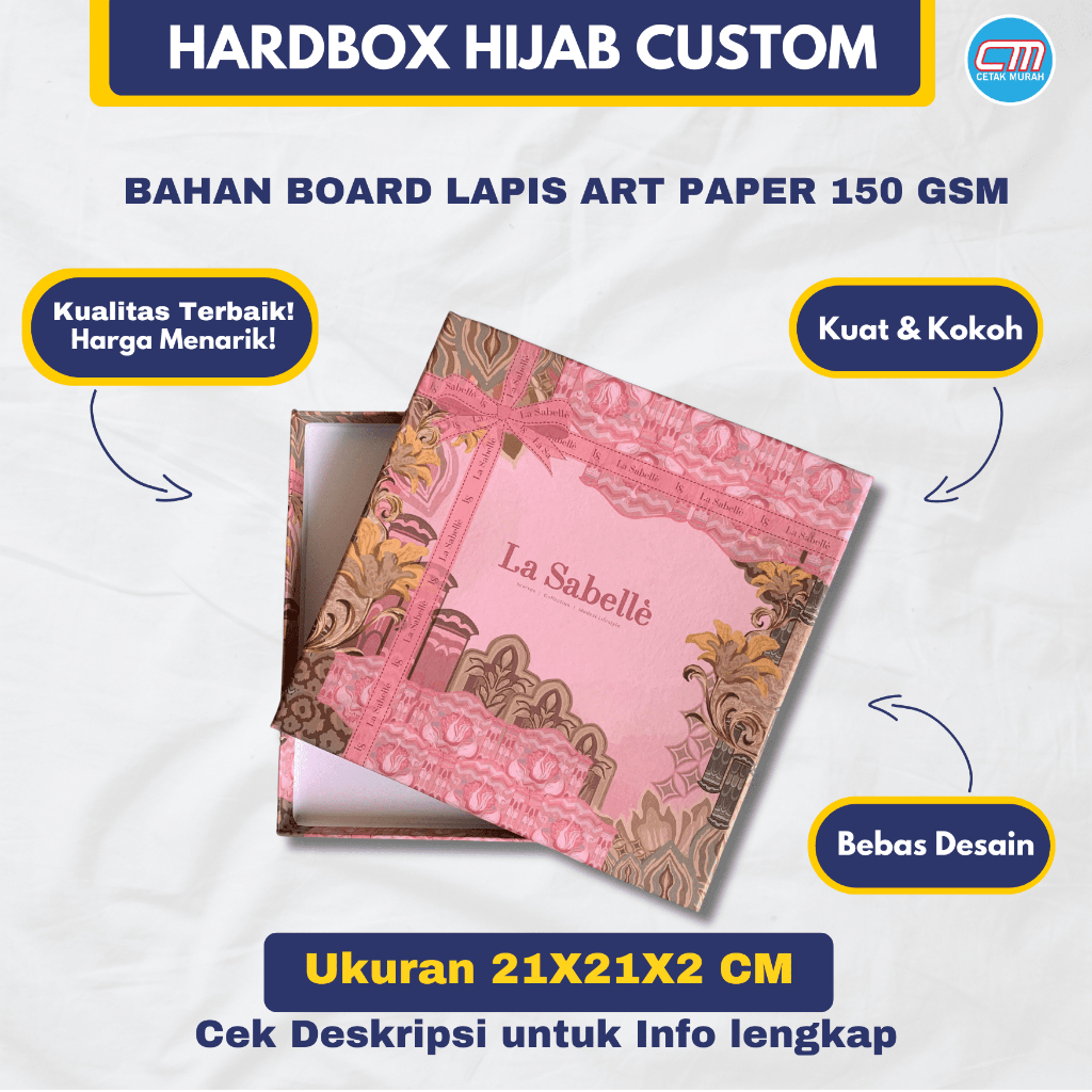 Jual HARD BOX HIJAB CUSTOM/ Packaging Exclusif/ Kemasan jilbab/ Hardbox ...