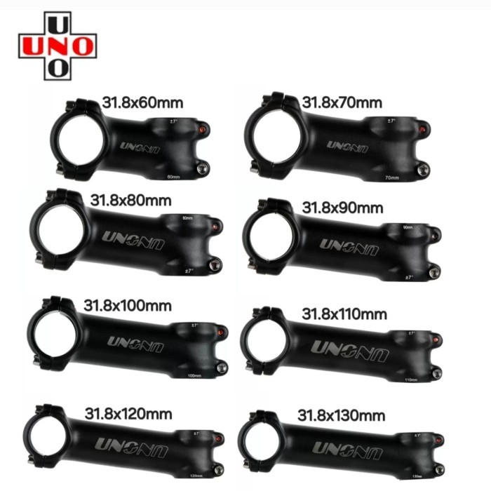 Kalloy Uno 820 Adjustable Stem, 25.4 x 110mm, Sandblast Black Tree Fort Bikes
