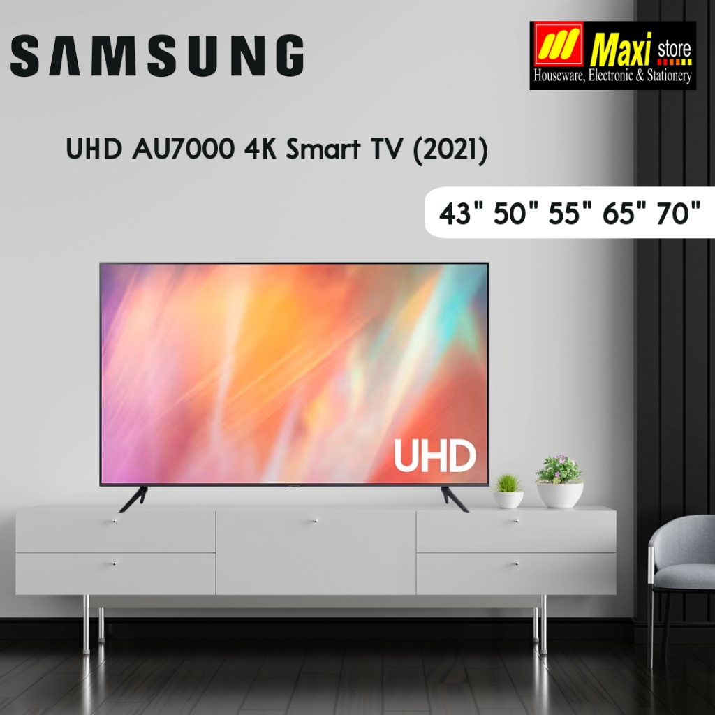 Jual SAMSUNG AU7000 LED Smart TV 4K UHD - Garansi Resmi | Shopee Indonesia