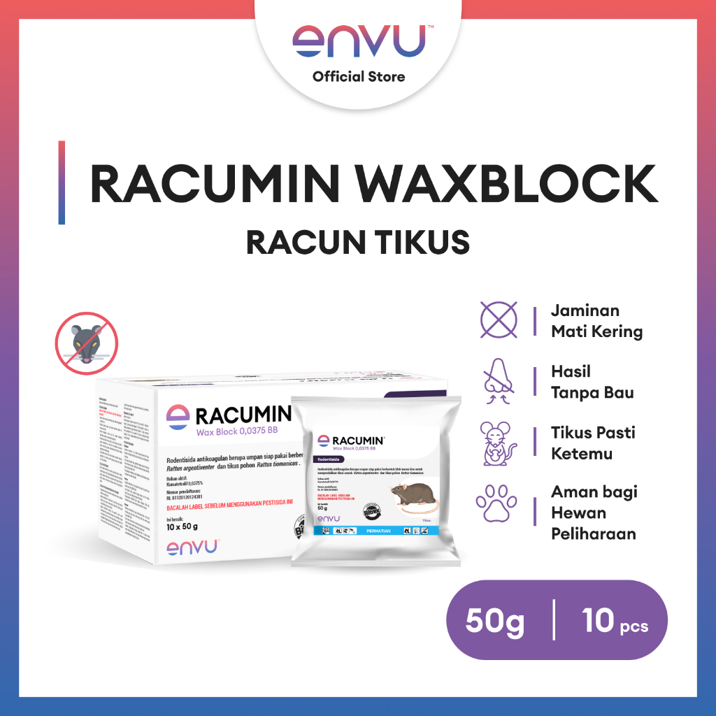 Jual Racumin WaxBlock 50g - Racun Tikus Ampuh (10Pcs) | Shopee Indonesia