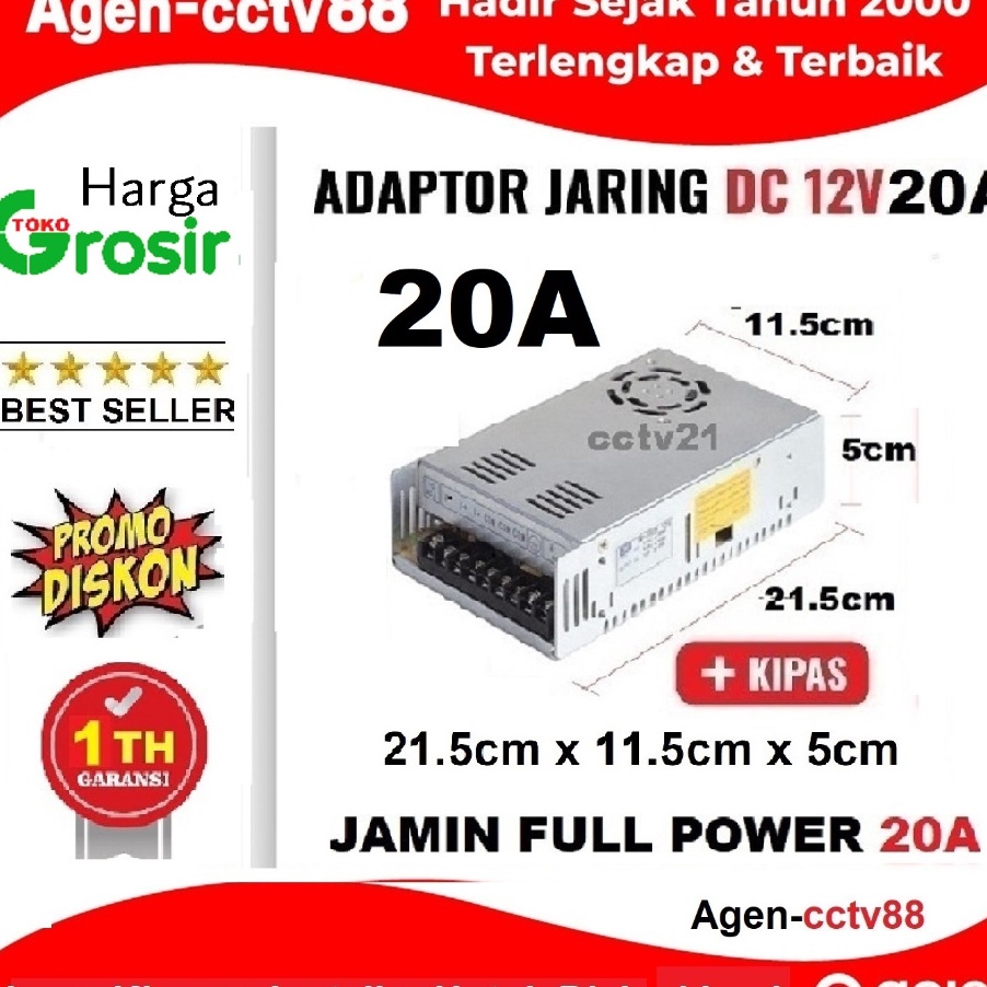 Jual SERBA MURAH Adaptor Jaring Power Supply DC 12V 2A Murni Harga