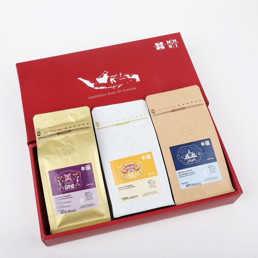 Jual GIFT BOX ISI 3PCS @120GR Indonesia Ring Of Flavor - Kopi
