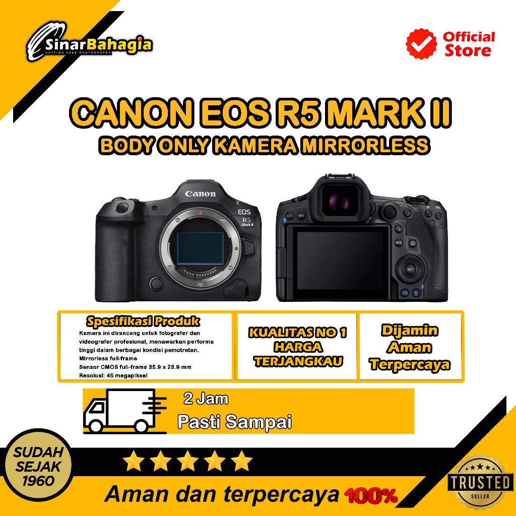 CANON EOS R5 MARK II BODY ONLY CANON R5 MARK EOS R5 II MIRRORLESS KAMERA
