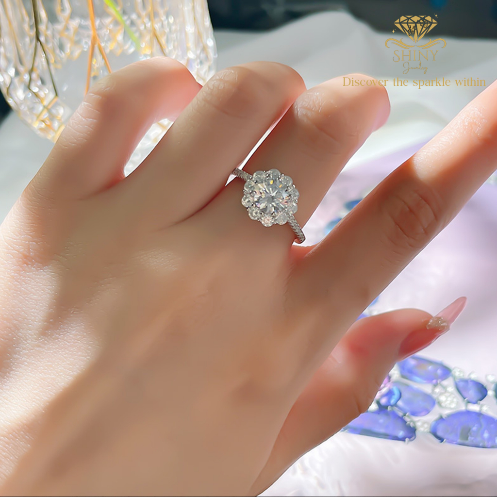 Jual Cincin Couple Sunflower Round Ring Tunangan Nikah Kawin wedding ...
