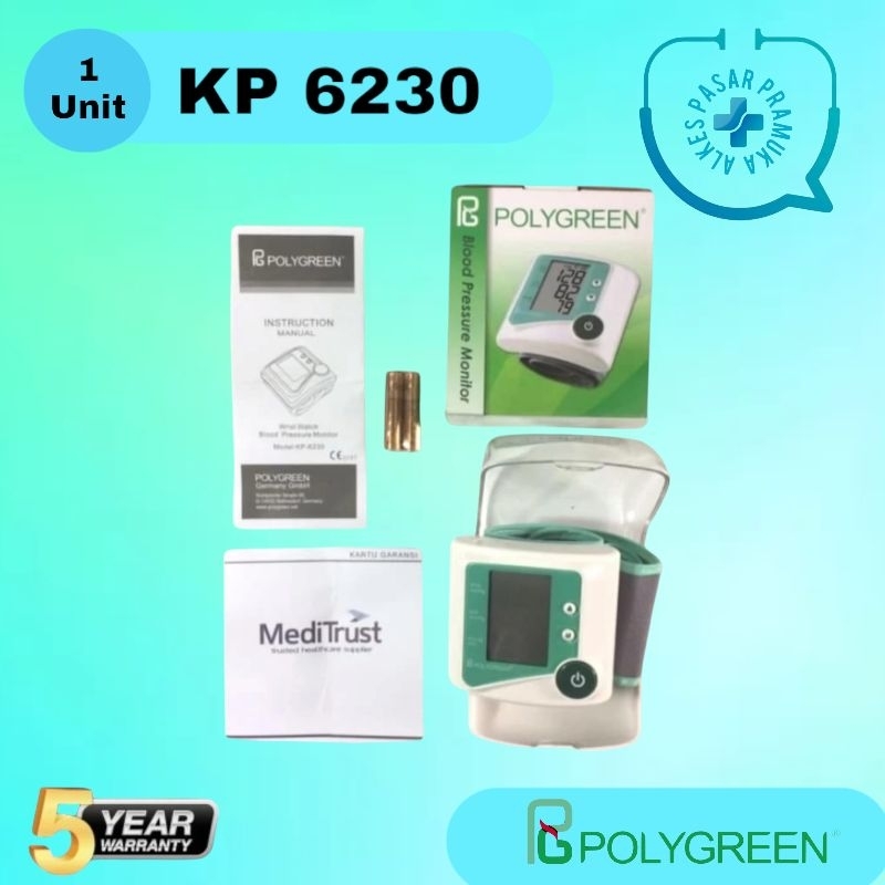 Jual Tensimeter Digital Pergelangan Polygreen KP6230 Tensi Digital ...