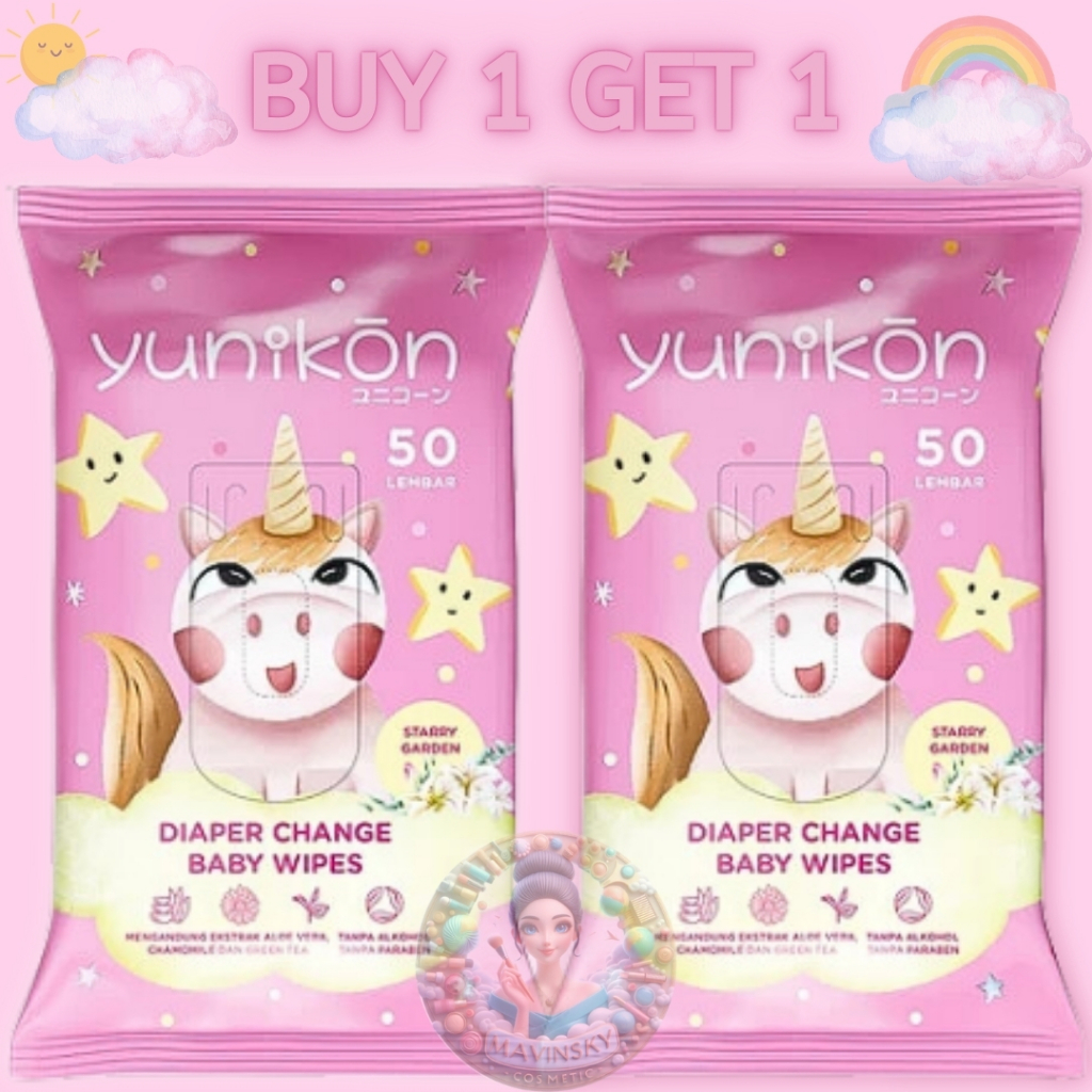 ✅ ORIGINAL BUY GET FREE YUNIKON Diaper Change Baby Wipes [50 Sheets  x Pcs]