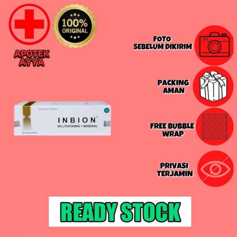 Jual Inbion Box Multivitamin + Mineral isi 100 Kapsul Original | Shopee ...