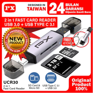 Card Reader USB 3.0 Type C Micro SD High Speed OTG 2 in 1 PX UCR30