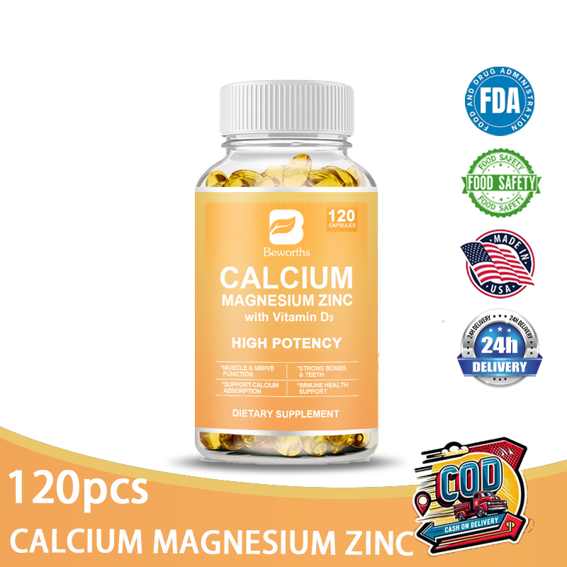 Jual Beworths Kalsium Magnesium Seng dengan Suplemen Kapsul Vitamin D3 ...