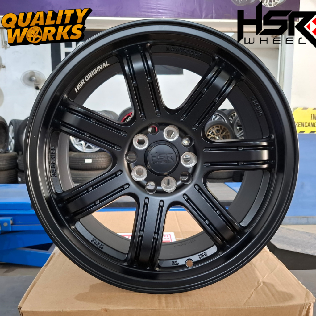Jual Velg Hsr R17 Inch Pcd 5x100-5x114,3 Warna Hitam Velek Hsr Siak ...