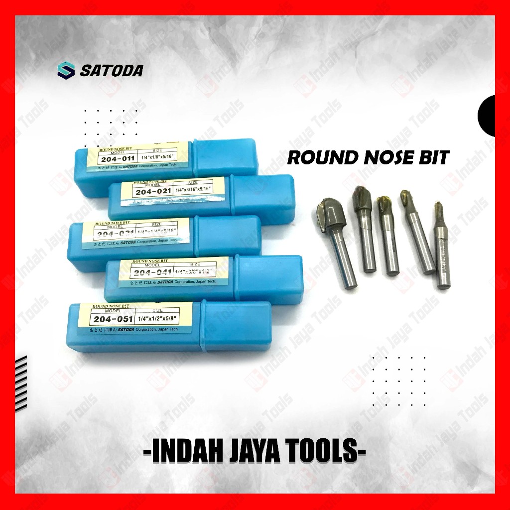 Jual SATODA Round Nose Bit 3 4 5 6 8 10 12 mm - Router Bit Mata Profil ...