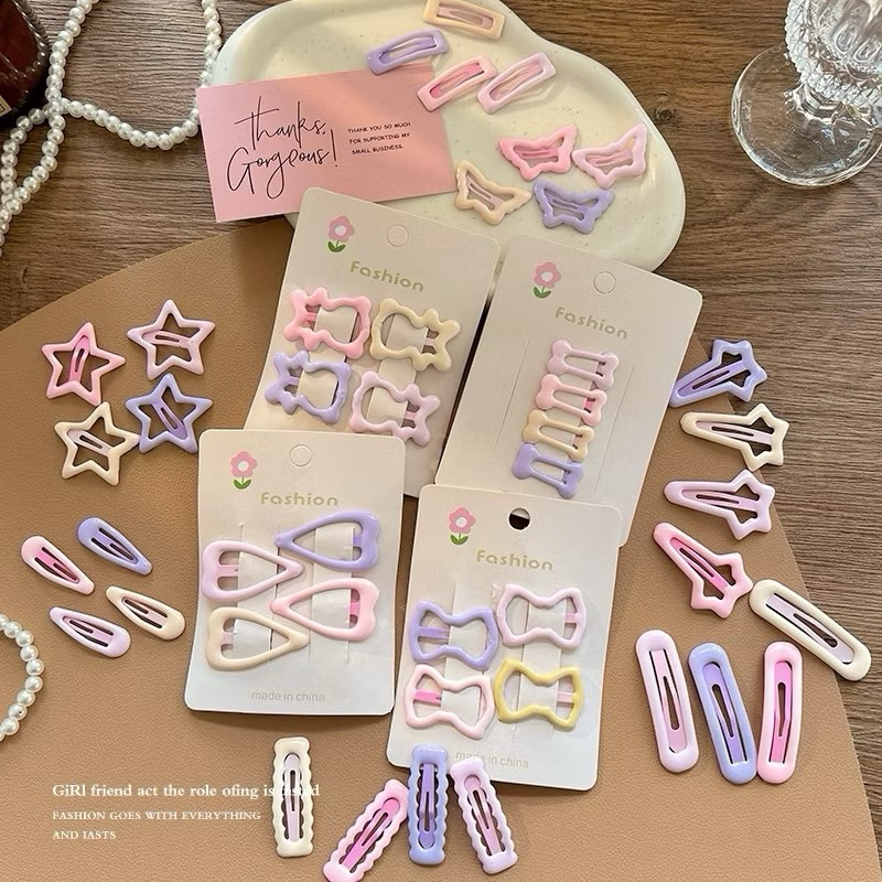 Jual 4PCS JEPIT RAMBUT ANAK BENTUK LUCU WARNA WARNI PONI HAIR PIN SET ...