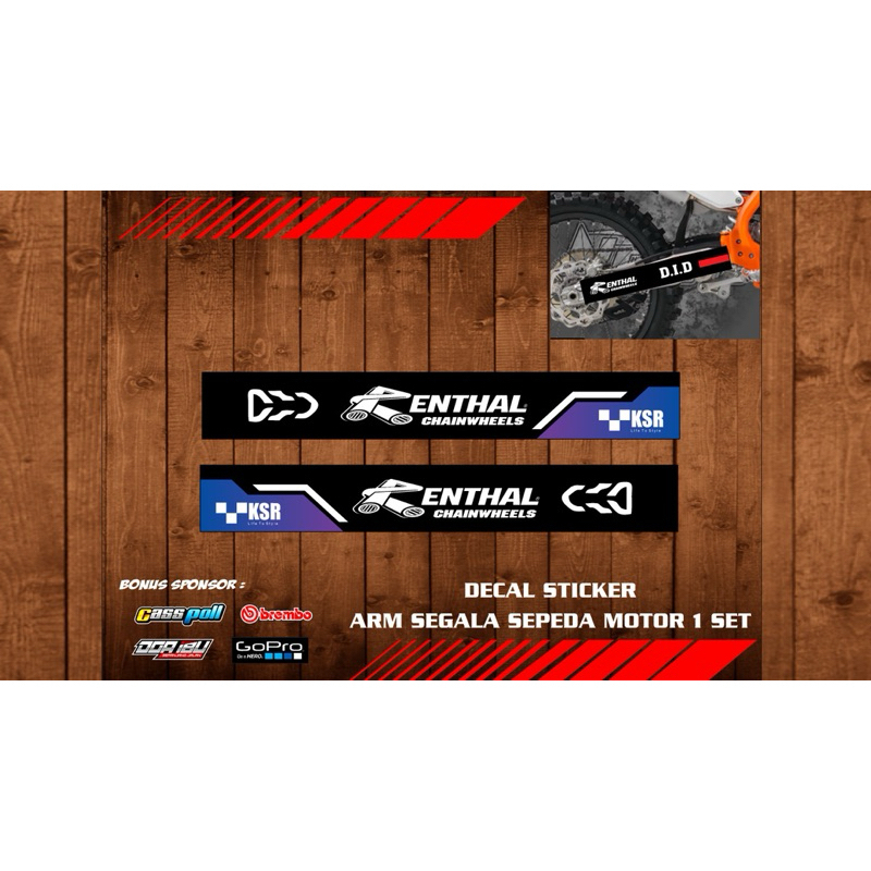 Jual Decal sticker ARM sepeda MOTOR bisa request warna, bebas custom ...