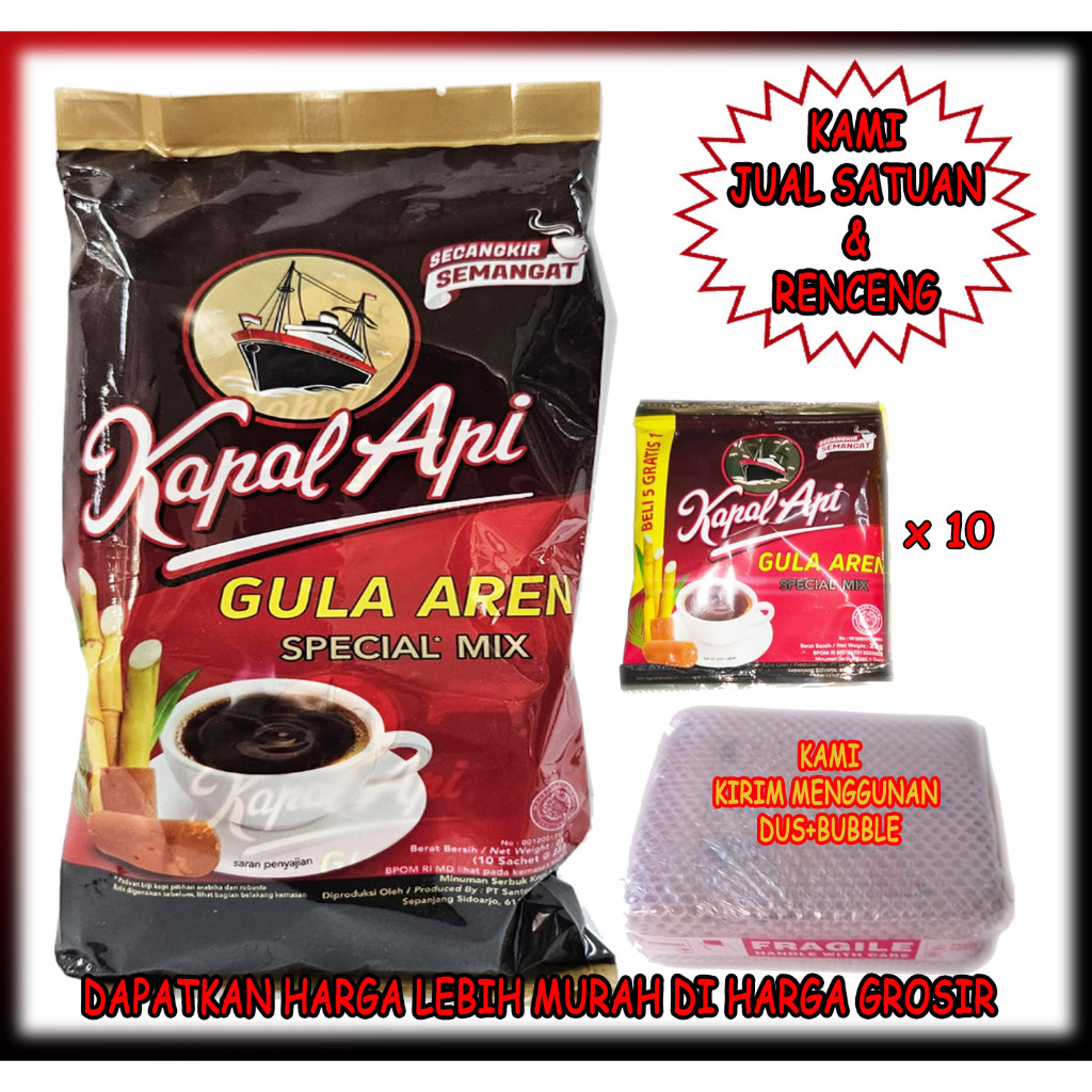 Jual Kopi Kapal Api Gula Aren dijual satuan dan renceng | Shopee Indonesia