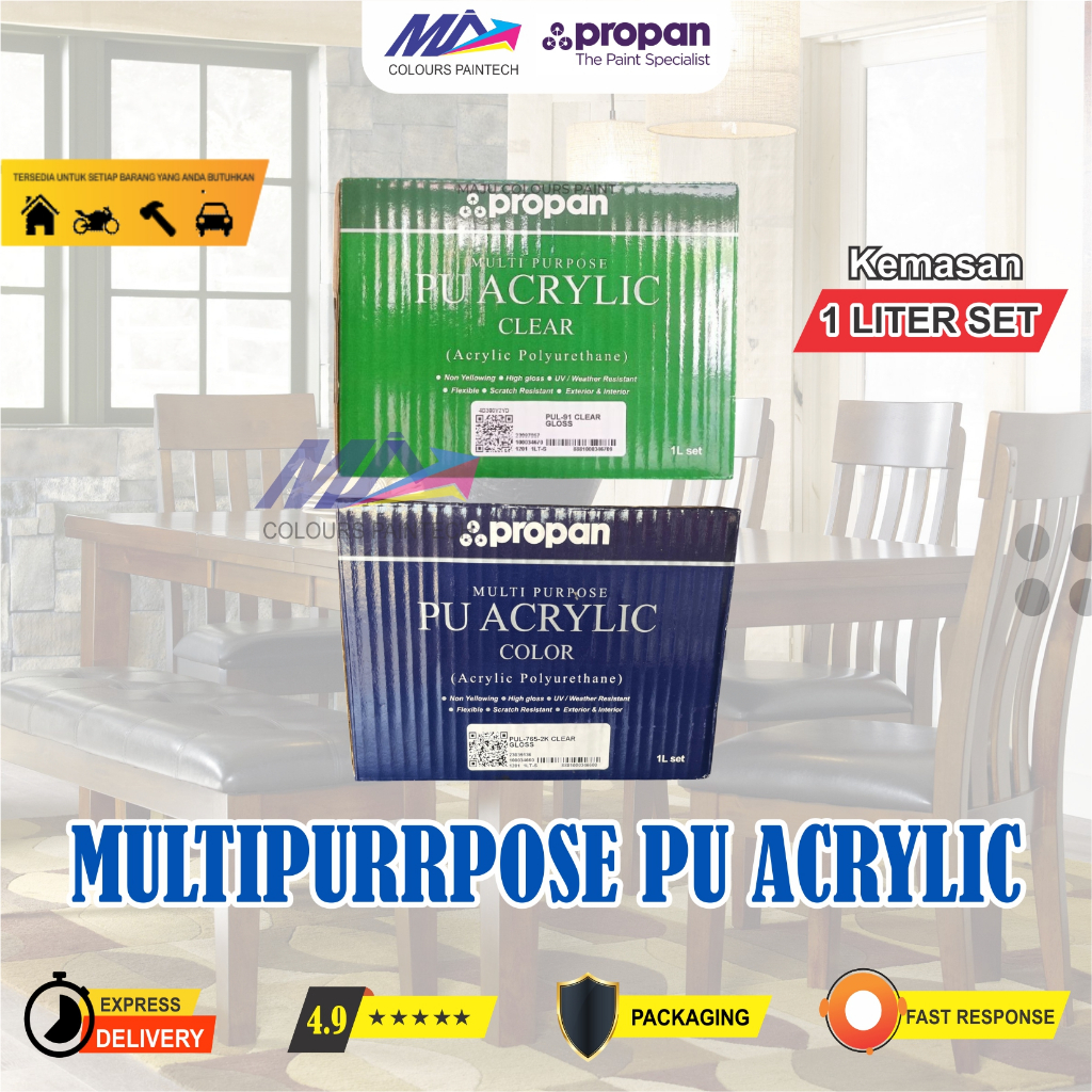 Jual PROPAN MULTIPURPOSE PU ACRYLIC 1 LITER | Shopee Indonesia