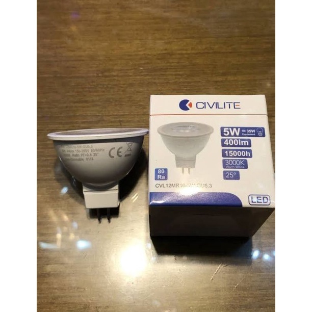 Jual Lampu Spot Led MODEL MR 16 5W GU.53 Tusuk CIVILITE | Shopee Indonesia