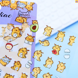 Jual Nekoni Hot Sale 12 Chinese Zodiac Stickers Theme Self Adhesive ...
