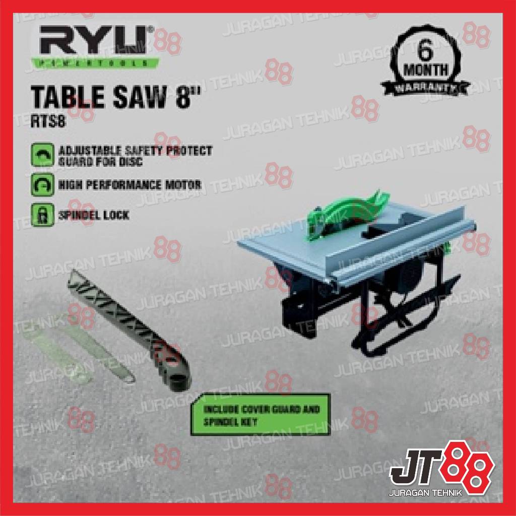 Jual Ryu By Tekiro Mesin Table Saw Gergaji Listrik Meja Duduk 8 Inch 8 ...