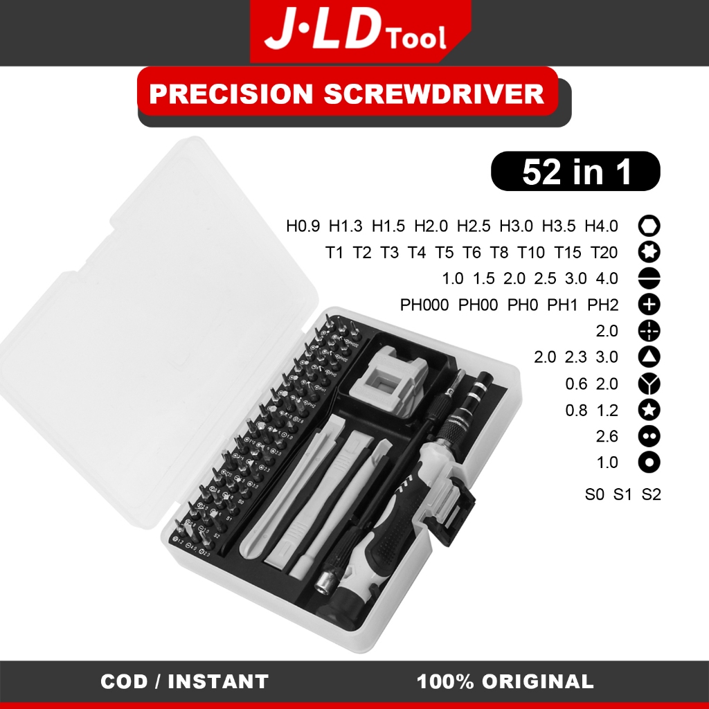 Jual JLD Obeng Set 52 IN 1 Multifungsi Obeng Hp Full Set obeng presisi