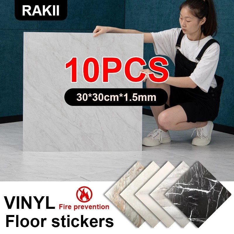 10pcs Lantai Marmer Vinil (30X30 Cm)/Stiker Vinil Lantai Marmer Granit/Stiker Lantai Vinil Lapisan Lantai Marmer PVC