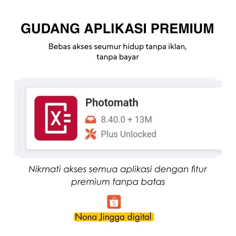 Jual PHOTOMATH PREMIUM VIP UNLOCKED (selesaikan soal matematikamu dengan sekali foto saja