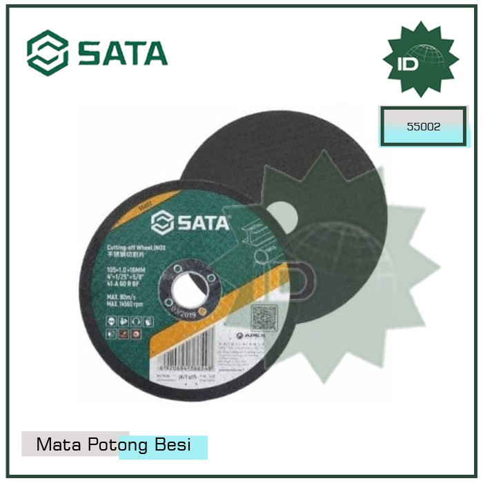 Jual Batu Gerinda Potong 4 Inch 55002 Cutting Wheel 105x1.0x16mm Sata ...