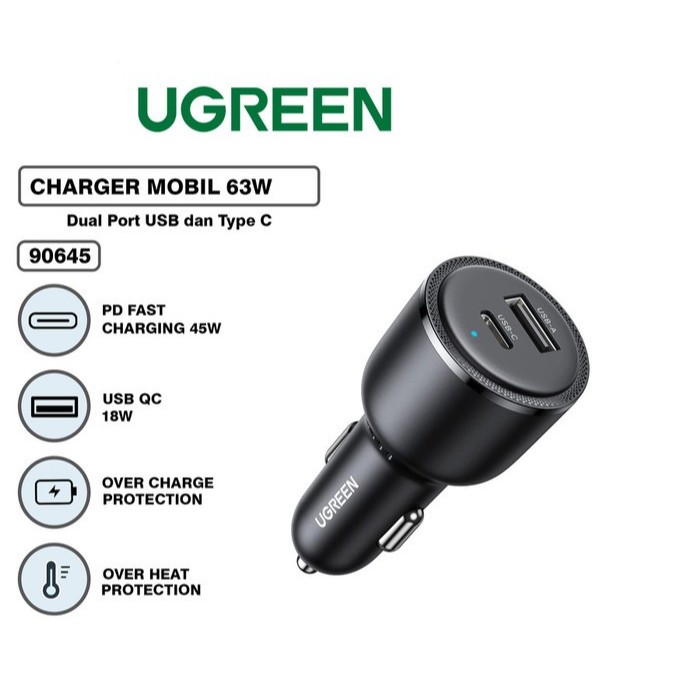 Car Charger UGREEN Dual Port USB C USB Ugreen Car Charger iPhone  Android Power Delivery