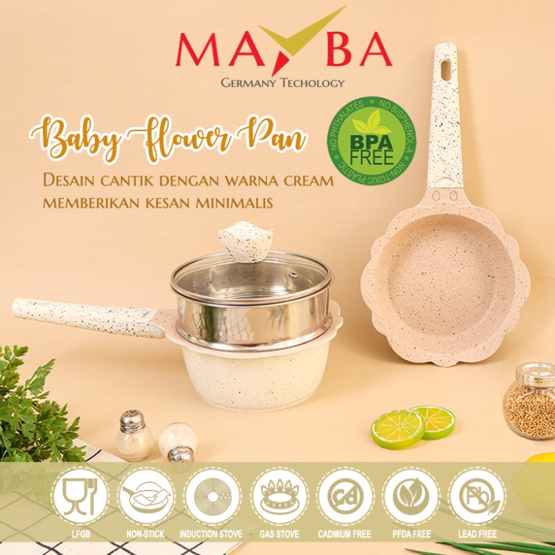Jual MAYBA Panci Set Bayi 4Pc Bonus Kukusan Granit Wajan Keramik Food