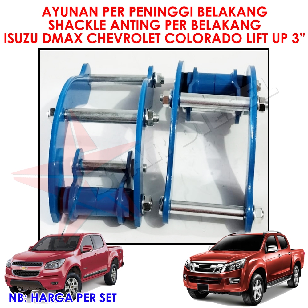 Jual PENINGGI BELAKANG ISUZU DMAX CHEVROLET COLORADO SHACKLE LIFT KIT ...