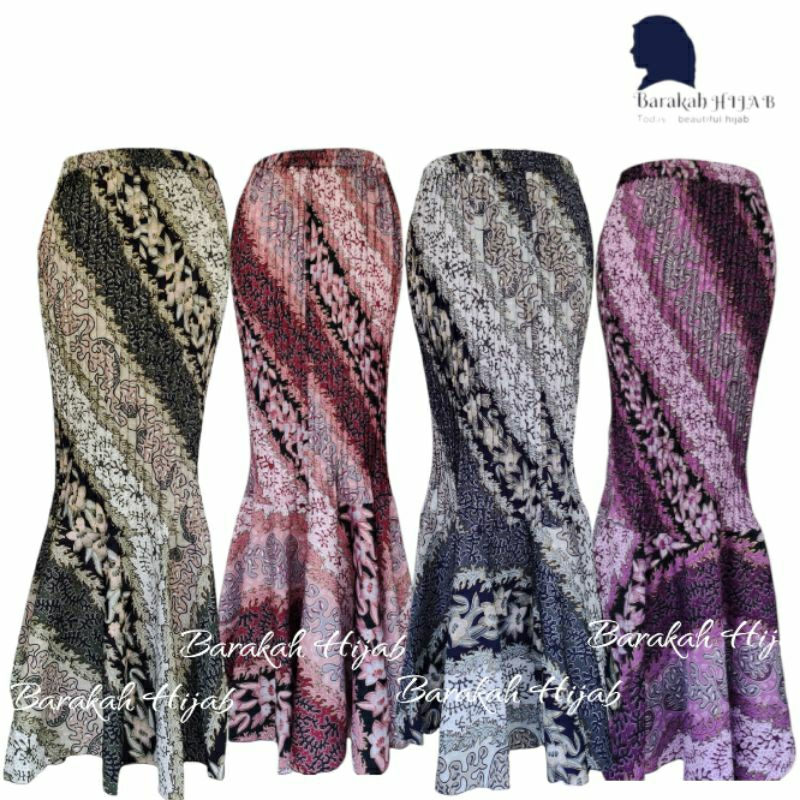 Jual Rok Batik Prisket Model Duyung Motif Batik Bahan Silk Sutra Tebal ...