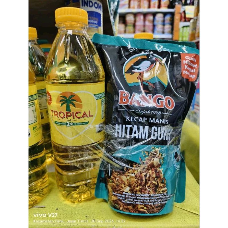 Jual kecap bango hitam gurih 550 ml 2 pcs+minyak tropical 500 ml ...