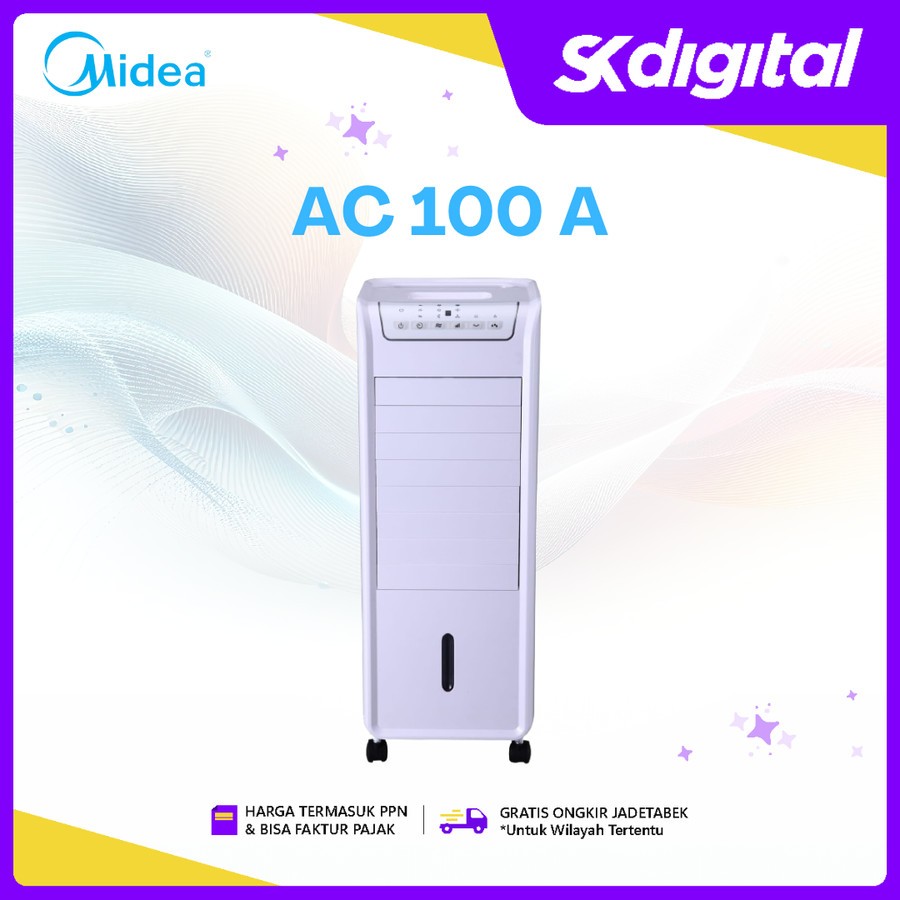 Jual Air cooler MIDEA ac 100 a 6 liter Pendingin Ruangan - AC100A(PUTIH ...